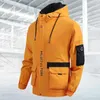 Casacos de trincheira masculino, casaco de inverno contraste cores de rua chapéu de streetwear masculino masculino masculino para casa