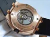 Jf Luxury Swiss Watch Ceramic Es 26401 Automatic Cal.3126 Chronograph Mens Wristwatches Sapphire Rose Gold Case Rubber Strap