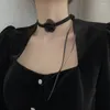 Choker Ajojewel Black Lace Rose Flower Necklace Collar Jewelry 여성 여성 패션 선물 품목 Bijoux femme254w