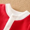 Rompers mijn eerste kerstgeboren baby bodysuits kleding ropa peuter meisje rood lange korte romper jumpsuit outfit kerstcadeaus 220905