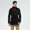 Men039S Trench Coats Fling Fashion Man Man Cloths Chaquetas Hombre Khaki Slim Fit Overcoat مصمم الأكمام الطويلة الربيع الخريف 5581489