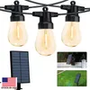 Solar Garden Lights S14 33ft Waterdichte buitenstringlichten Solars Powered USB Charging Christmas Light