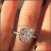 Eheringe Versprechen Ring 925 Sterling Silber Cushion Cut 3Ct Diamant Verlobung Eheringe Für Damen Modeschmuck 824 Yydhhome Dhd2H