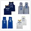 Trägt Herren 14 Whitnall High School Basketballtrikot, genäht, Marineblau, Weiß, Blau, Kentucky Wildcats Tyler Herro College Maillot de Basket