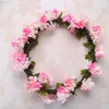Faux Floral Greenery 230 cm Seide Sakura Kirschblüten Rebe Lvy Hochzeit Bogen Dekoration Layout Home Party Rattan Wandbehang Girlande Kranz Slingers J220906