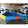 Piscina gigante al aire libre inflable agua náñana en las piscinas de la forma del parque de atracciones redondo para niños con bomba de aire