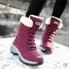 Mode neue Winter Frauen Boots hohe Qualität halten warme mittlere Schneeschnee Frauen Schnüre-up bequeme Damen Boots Femme