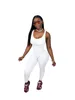 Kvinnors jumpsuits Rompers Jumpsuit Sexig BodyCon Wear Womens Ryggl￶sa ￤rml￶s i full l￤ngd Fitness Playsuit Skinny Bodysuit