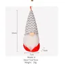 Party Favor Colorful LED Knitted Doll With Whisker Christmas Gnomes Pendant Holiday Plaid Snowflower Santa GiftsTree Decorations