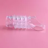 마사지 진동기 소프트 슬리브 수탉 재사용 가능한 거시기 실리콘 글랜 커버 커플 음경 반지를위한 확대 섹스 토이