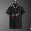 2023 designer striped polo t shirt letter pullover shirt bee floral embroidery men's women's high street fashion top S-3XL