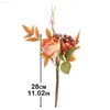 Faux blommor grönare vintage konstgjorda sidenblommor höst rose grenar blad bröllop vardagsrum dekoration hem parti bröllop falsk växt för vas J220906