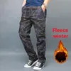 Calça masculina Cargo Casual Multi Pockets Militar de tamanho grande homens táticos fora do exército do Exército de Winter Troushers 220906