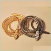 Charms Indiano Più Nuovo Hip Hop Cintura Componenti Fascino Serpente Catena Vita Oro Sier Colore Metallo Bisuteria Per Le Donne Ragazze Festa J Yydhhome Dh2Zs