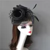 Copricapo da donna Fascinator WeddingParty Veil Feather Hairclip Hat Mesh Net Wedding Hairband Accessori decorativi per capelli femminili