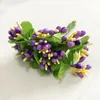 Faux Floral Greenery 681012507090Pcs Mix Purple Flower Cherry Flour Threads Berries Bundle Diy Christmas Wedding Cake Gift Box Wreaths Decor J220906