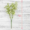 Faux Floral Verdure 5 Branche En Plastique Fleurs Artificielles Bouquet Blanc Gypsophile DIY Mariage Maison Balcon Décoration Extérieure Babysbreath Faux Fleur J220906