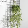 Faux Floral Greenery Artificial Plant Decoration Vines Wall Hanging Leaves Faux Leafed String Fake Plants Balcony Garden Home Decor Ivy Autumn J220906