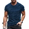 Men's T Shirts Men's Camo T-Shirts Short Sleeve Round-Neck Summer Workout Sports Casual Tops Oversized Loose Breathable Street Male Tees