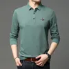 Heren PoloS Top Grade Borduurwerk Polo -shirts voor mannen Aankomst Homme Designer Business Casual Tops Langelse revers T -shirt 220905