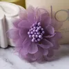 Faux bloemen groen 10 stks mini chiffon stof bloemen voor meisjes hoofdband haar clips diy kleding petten hoofddeksel haaraccessoires j220906