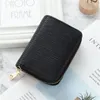 Porte-cartes Hommes Business Holder PU Cuir Femmes Zipper Pocket Unisex Case Coin Purse Cover