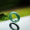 Bagues de cluster Mode Hommes et Femmes Couple Modèles Boutique Jade A Cargo Oil Green Ring