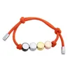 Braccialetti dell'amicizia Braccialetti accoppiati Design con perline Lettera di moda Fiore 6 colori possono scegliere Gioielli da tennis unisex Braccialetti da regalo di Natale