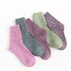 Chaussettes athlétiques 5 Couples / Fête Hiver Chaud Plus Épais Coton Femmes Contre La Neige Froide Épais Solide Mignon Cadeau De Noël 2021 L220905