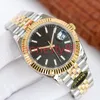 Gold Mens watch with diamond white sapphire dial Watches 904L gold stainless steel strap watch for men 41mm automatic machine 36mm ladies watch date Wristwatches