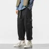 Mens Pants Side Pockets Cargo Harem Joggers Men Military Army Green Casual Harajuku Streetwear Sweatpant Male baggy 220906