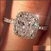 Eheringe Versprechen Ring 925 Sterling Silber Cushion Cut 3Ct Diamant Verlobung Eheringe Für Damen Modeschmuck 824 Yydhhome Dhd2H