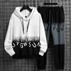 Mens Tracksuits Casual Tracksuit Men Hooded Outfit Sets Spring Autumn Mens Harajuku Set HoodiePants 2PCS Jogging Sports Suit Print Clothing 220906