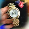 أفضل العلامة التجارية الفاخرة نساء كاملات Crystal Watch Gift بالجملة رومانية No Numeral Scale Quartz Battery Date Clock Work Fashion Sports Wristiats