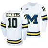 Hockey Michigan Wolverines Jersey Mike Knuble Strauss Mann Jack Becker Jimmy Lambert Matty Beniers Kent Johnson Quinn Hughes Dylan L.