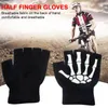 Gants de cyclisme demi-doigt moto Sport équitation vtt vélo tricot squelette chauffe-main pour femmes hommes