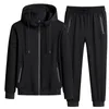 Parcours masculin Tracksuit Sports Men Sportswear Spring Automne Vêtements Capuche Hooded Male 2 pièces Sweat-shirt Pantalon Sweat Taille 7xl 8xl 220905