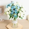 Faux Floral Greenery Silk Gypsophila Kunstmatige bloem bruiloft Tuintafel Rose Bouquet Arrangement Home Party Fake Plant Simulation Decoratie J220906