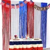 Decoração de festa American Independence Day Decorative Rain Cortina Castas de férias Splicing 3 Cortinas coloridas Suprimentos