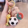 Football Keychain 2022 Qatar World Cup Souvenir Flag Fans Event Gift Football Keychains Pendant Unisex