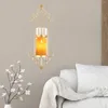 Candle Holders 2PCS Iron Sconce Holder Hanging Wall Mounted Pillar Decor For Bedroom Dining Room Living Bathroom