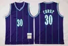 Retro Basketball Jerseys 1 Tyrone 2 Larry Muggsy Johnson 30 Dell 33 Alonzo Curry Mourning Rice 41 Glen Blue High Quality Jersey Size S--XXL