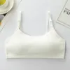 Camisole Cotton tube top underwear student girl bra no steel ring thin sports underwear vest teen girls training bras 20220907 E3