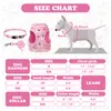 Colliers de chien Laisses Petit Harnais Laisse Set Step In Mignon Doux Réglable Chiot Rose Respirant No Pl Mesh Gilet Pour Moyen Do Bdesybag Amtpd