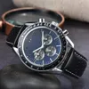 Montres pour hommes de qualité supérieure Vk Mouvement à quartz Japon Batterie Tous les cadrans Wrok Chronomètre Lumineux Splash Étanche Chronographe Bracelet en cuir Design Montre De Luxe