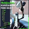 Supporto per telefono per auto Universale regolabile Clip di rotazione a 360 gradi Specchietto retrovisore Vista in prima persona Riprese video Guida