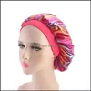 Шапочка/кепки Черепа Женщины Bonnet Cheme Cap Durag Hats Durags Мусульманские атласные дышащие бандана в руках турбанская шляпа женский голов H Lulubaby Dhd5d