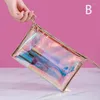 أكياس مستحضرات مستحضرات ملونة Women Women Bag TPU Clear Makeup Beauty Organizer Pouch Travel Kit Case 1 PC