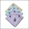 Handkerchiefs Womens Handkerchief Girls Woman Handkerchiefs For Women Cotton Print Pack Wholesale Christmas Drop Delivery 2021 Fashio Dhi0N