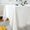 Tovaglia Pizzo Cotone Lino Panno lavorato a maglia Tovaglia da scrivania Divano Coperta decorativa Pranzo 220906